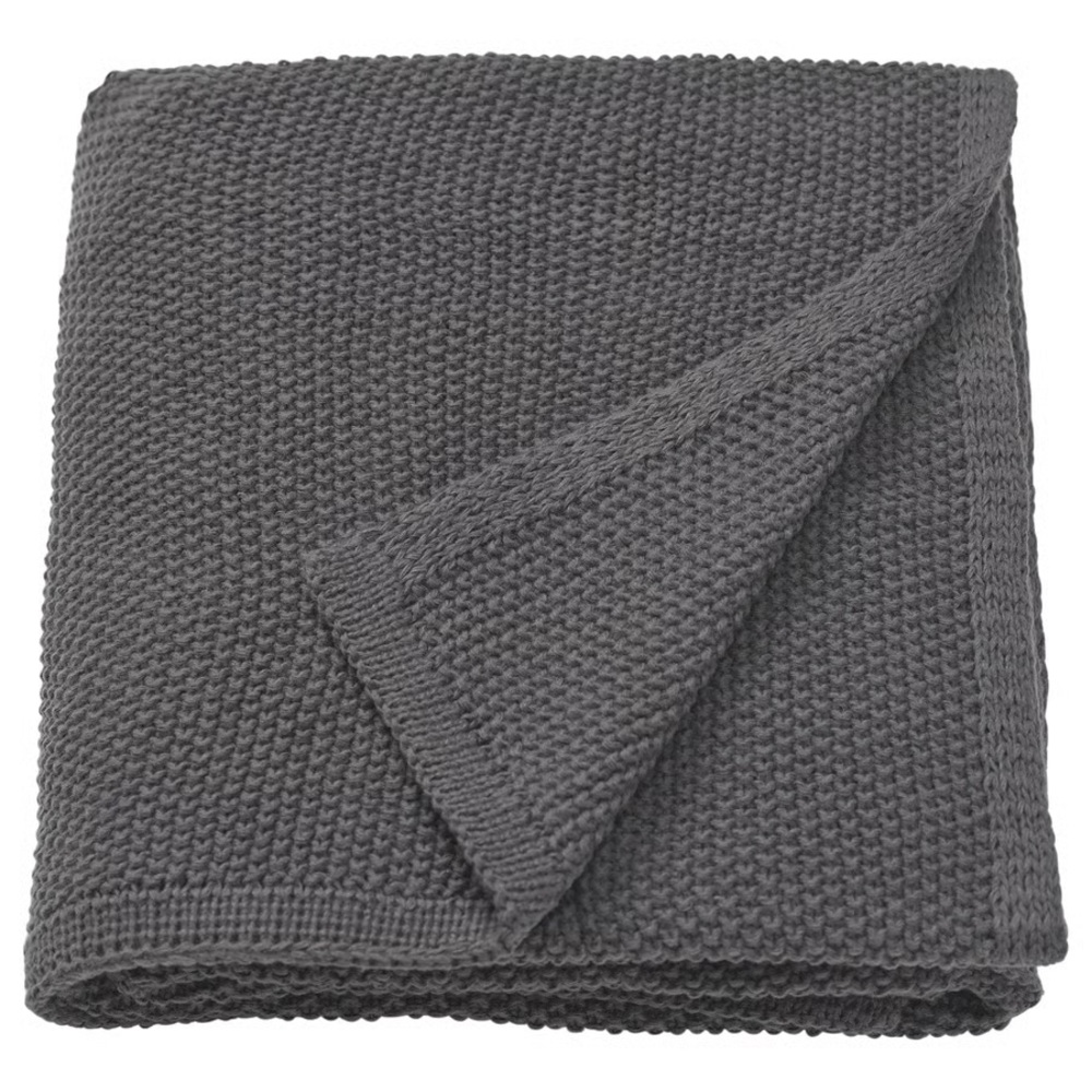 Elegant Anthracite Knit Throw Blanket